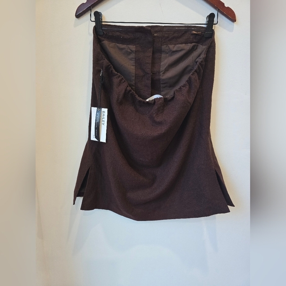 BAILEY Brown LINEN Button-Down CORSET Top Sleevless Size M L - Picture 2 of 6